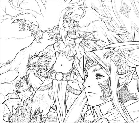 Эскизы для раскрашивания девушки