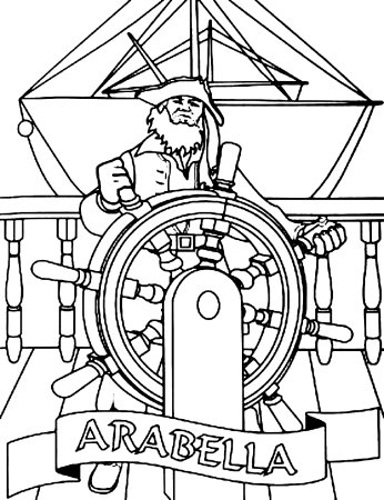 Моряк раскраска для детей