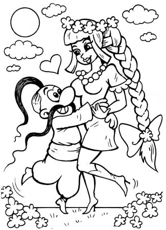 Русский народный танец раскраска