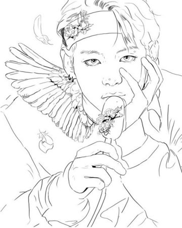 Lineart BTS Джин