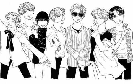 Раскраски антистресс Корея дорамы