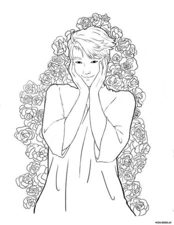 Раскраски BTS Чимин