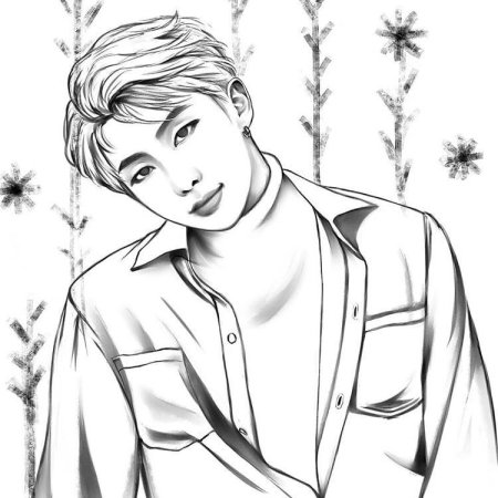 Раскраска группы BTS