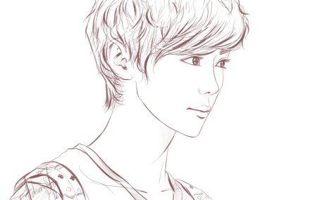 BTS Lineart Taehyung