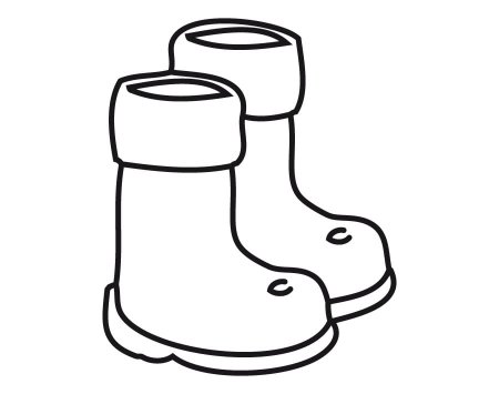 Сапоги раскраска для малышей