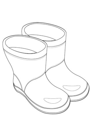 Сапоги раскраска для детей