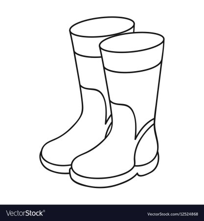 Раскраска сапоги резиновые для детей