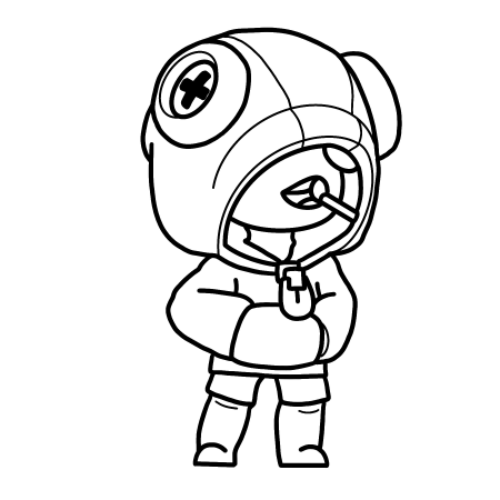 Раскраска БРАВЛ старс Леон