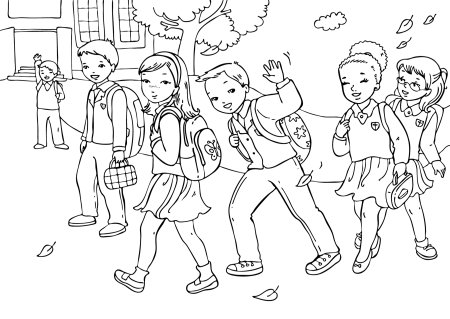 Раскраска школьный класс