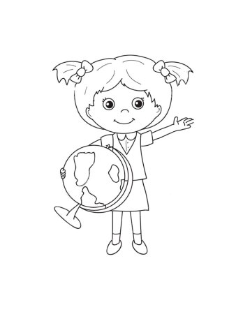 Раскраска урок в школе