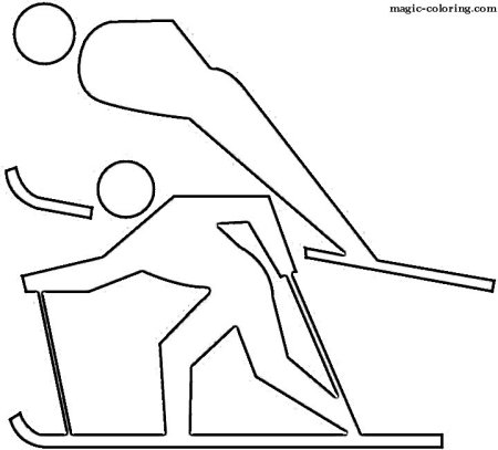 Трафареты спортсменов зимних видов спорта
