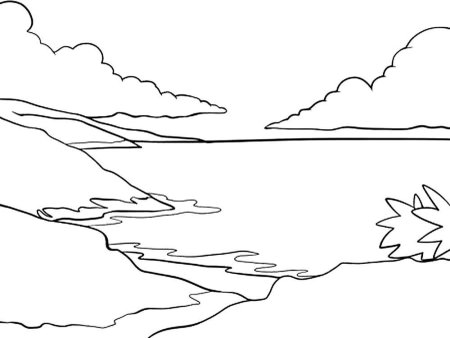 Морской пейзаж раскраска