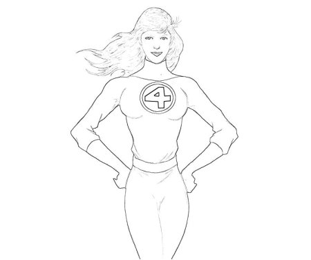 Марвел раскраска женщины