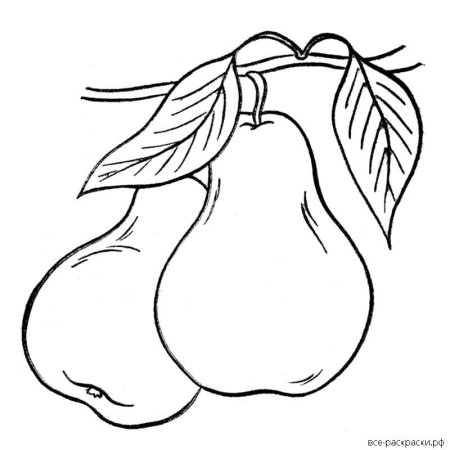 Трафарет груши для рисования