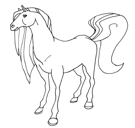 Лошадь рисунок раскраска