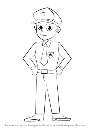 Полицейский раскраска для детей