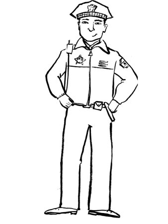 Раскраска полиция профессия