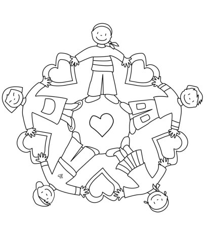 Раскраска народы мира