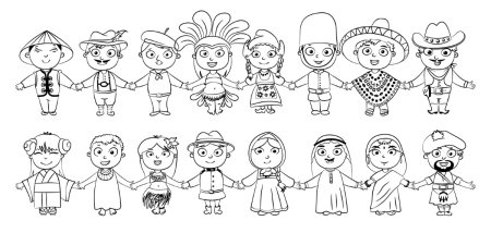 Раскраска Дружба народов