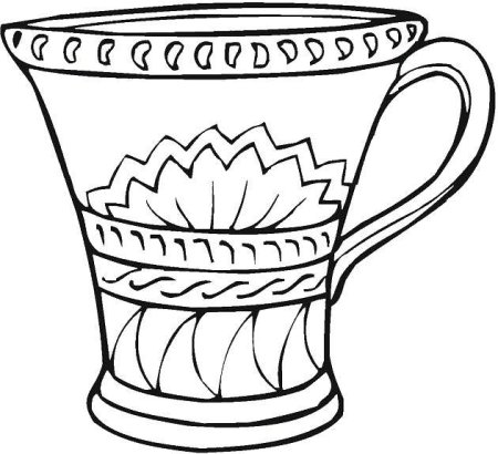 Орнамент на посуде раскраска