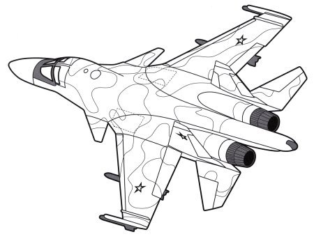 Раскраска самолет истребитель Су-24