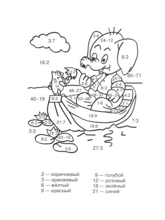 Раскраска умножение