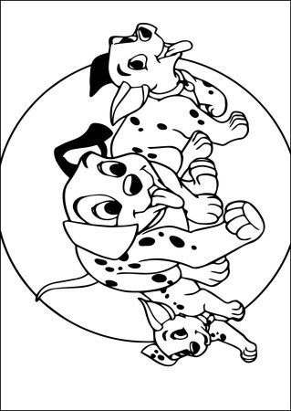 101 Далматинец раскраска для детей