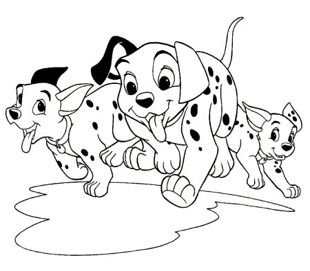 Далматинец раскраска для малышей