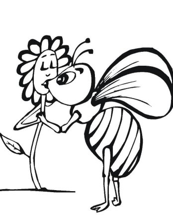 Оса раскраска для детей 3-4 лет