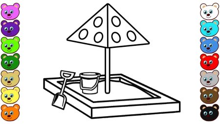 Песочница раскраска для детей