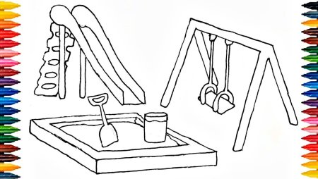 Раскраска качели