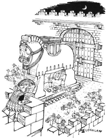 Троянский конь раскраска