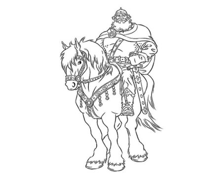 Разукрашку Илья Муромца