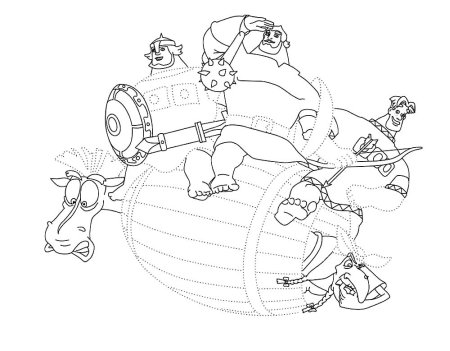 Три богатыря картинки раскраски