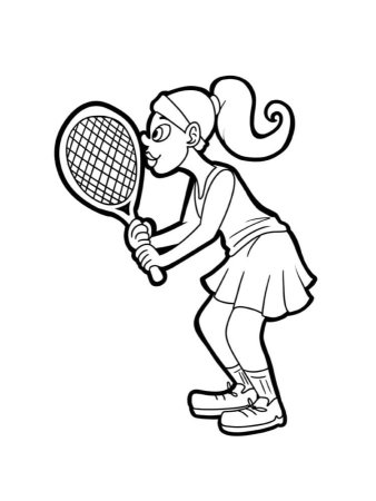 Раскраски спорт теннис