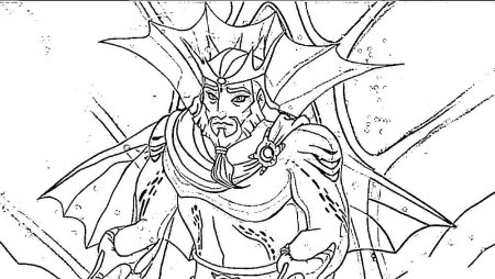 Раскраска Гномы в пещере