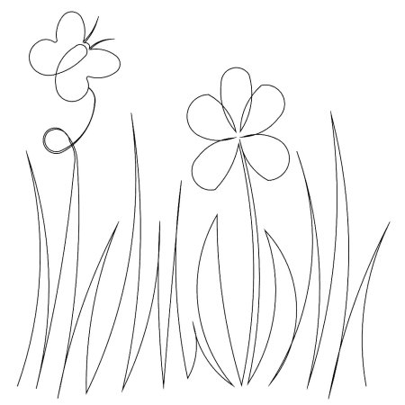 Трава раскраска для детей