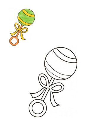 Погремушка раскраска