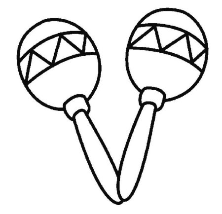 Маракасы раскраска для детей