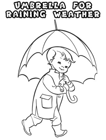 Дождик раскраска для детей