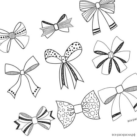 Бант раскраска