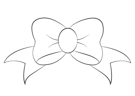 Бантик раскраска