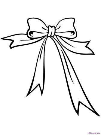 Бантик раскраска для детей