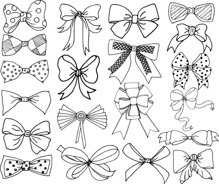 Бантик раскраска