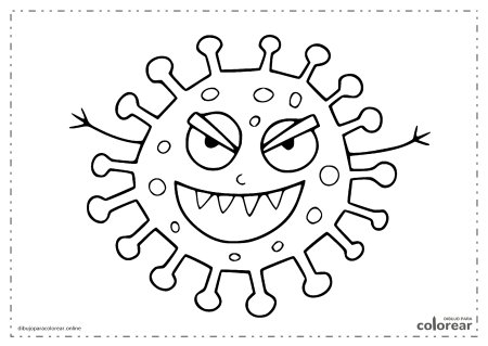 Вирус раскраска