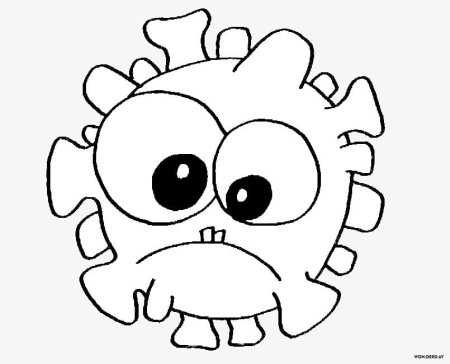 Микробы раскраска для детей