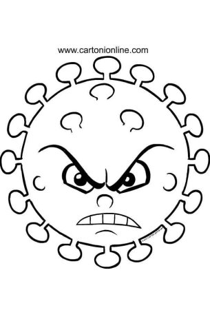 Раскраска вирусы и микробы для детей