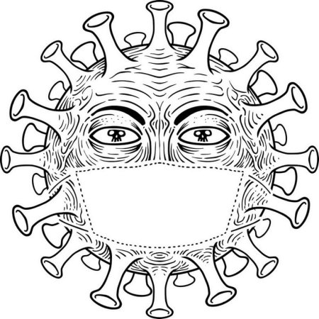 Коронавирус значок вектор