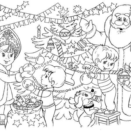 Новогодняя сказка раскраска