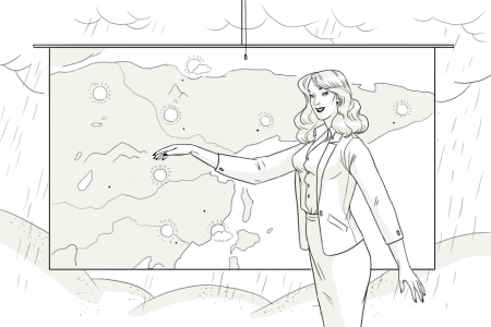 Метеоролог рисунок